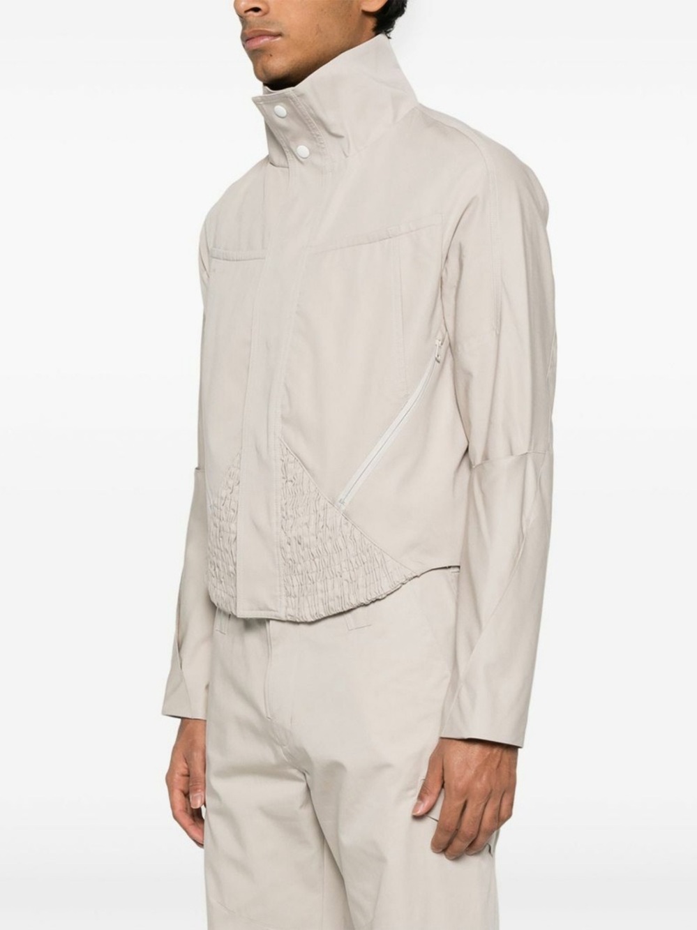 Kiko Kostadinov Neutrals Zafar Cropped Jacket